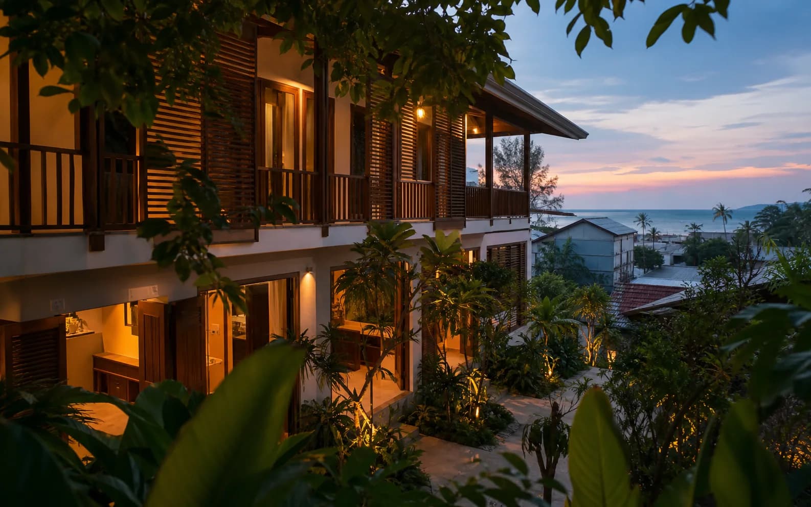 Koh Phangan atmosphere near Thong Sala — illustrative area image, not the property