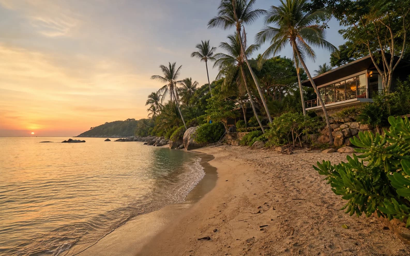 Koh Phangan atmosphere near Zen Beach — illustrative area image, not the property
